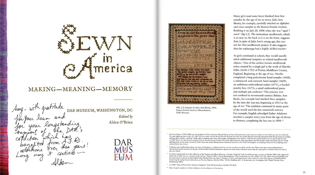 Sewn in America pages