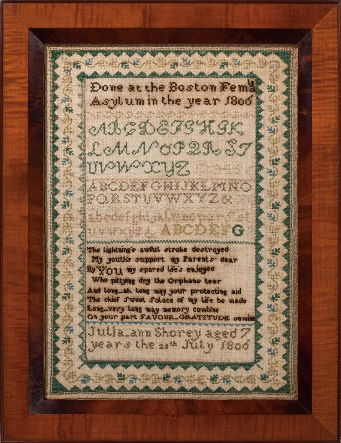 Photo of Julia Ann Shorey sampler